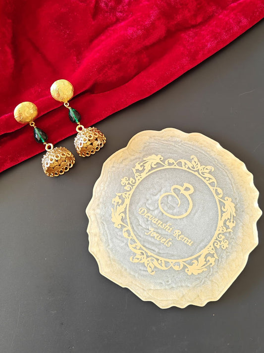 Alankar Green Drop Jhumka