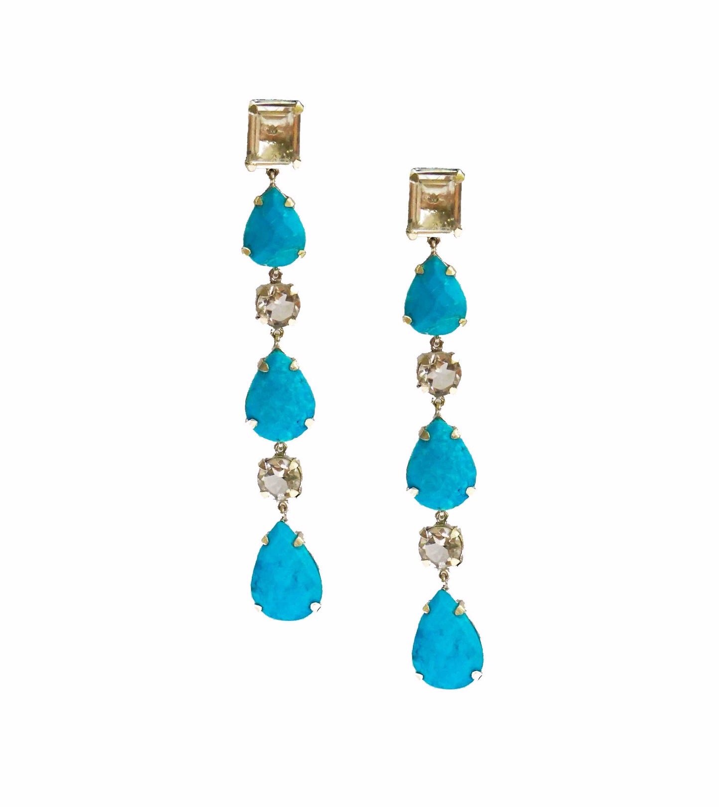Turquoise Stylo Danglers