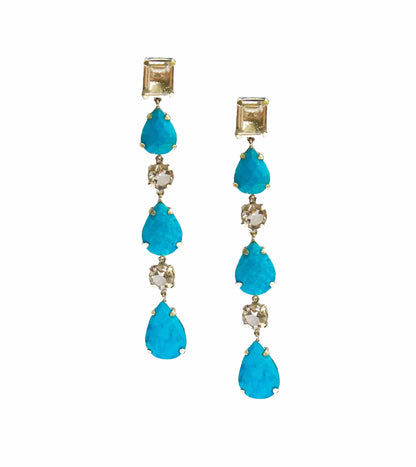 Turquoise Stylo Danglers