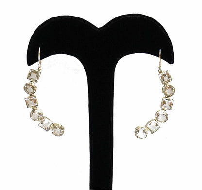 White Curve Earrings