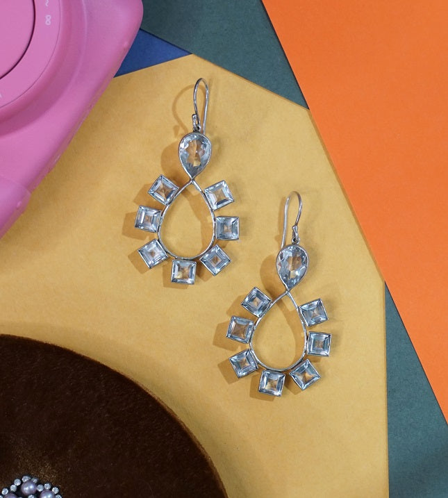 White Pear Earrings