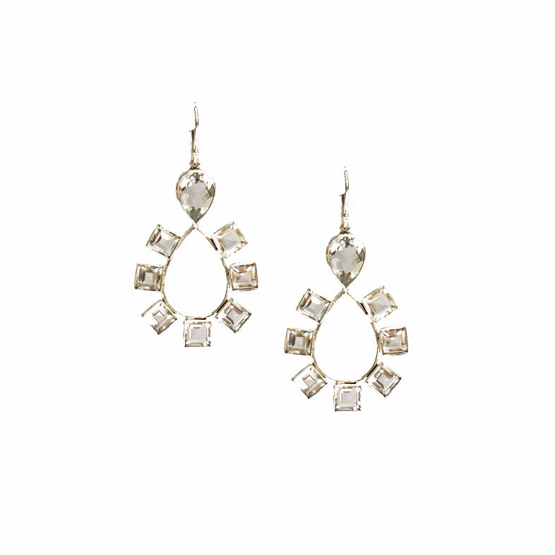 White Pear Earrings