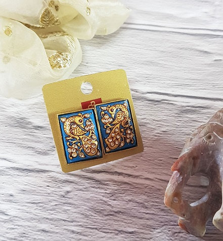 Turquoise Rectangle Stud