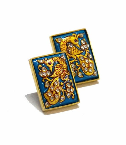 Turquoise Rectangle Stud