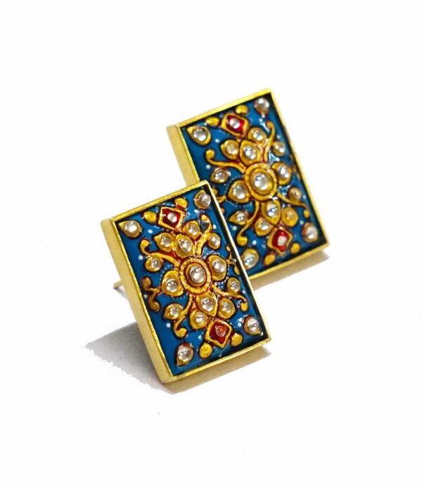 Turquoise Rectangle Stud