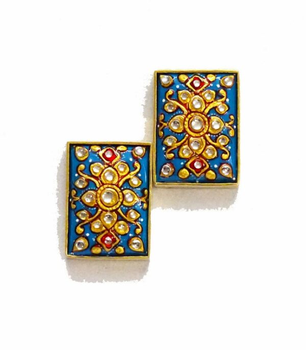 Turquoise Rectangle Stud