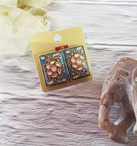 Turquoise Rectangle Stud