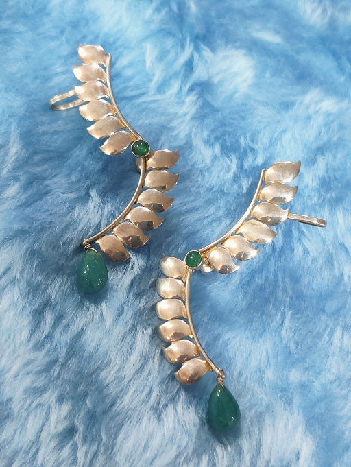Leave Silver Earcuff