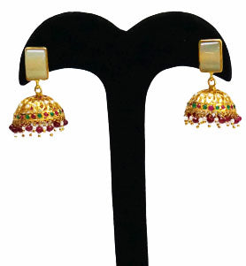 Aari White Jhumka