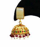 Aari White Jhumka