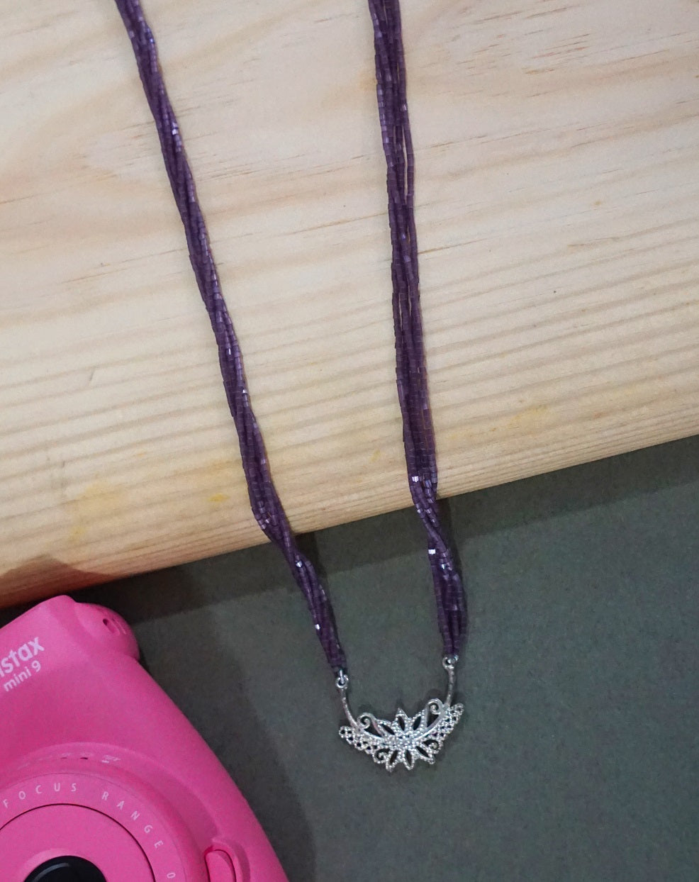 Purple Pendant Necklace