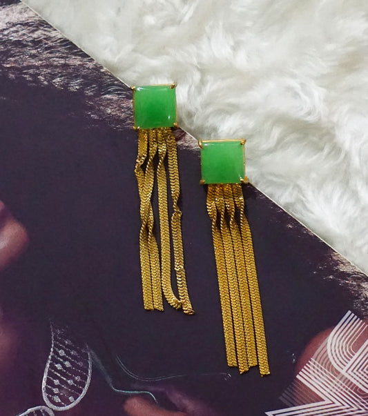 Jade Quartz Chain Dangler