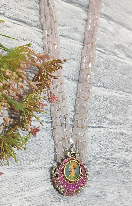 Akbar Rose Quartz Necklace