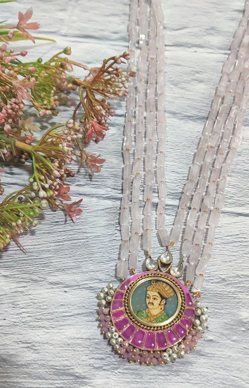 Akbar Rose Quartz Necklace