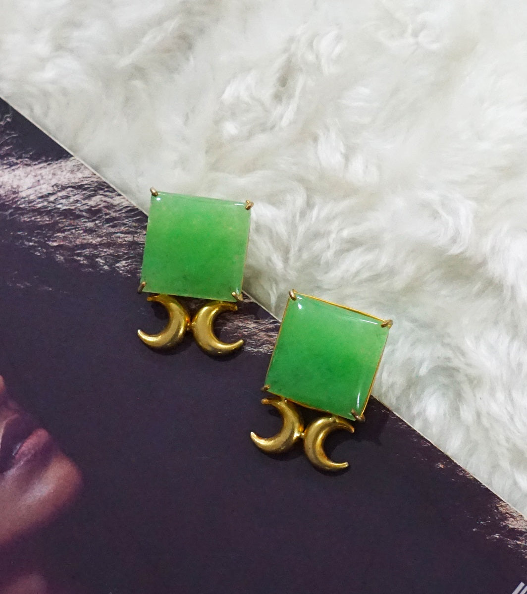 Jade Square Stud