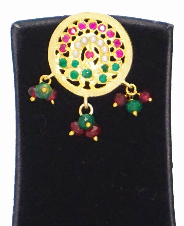 Aari Jhumki Layer Necklace Set