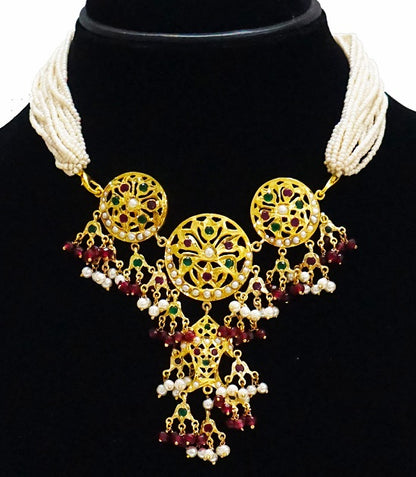 Aari Chick Red Necklace Set
