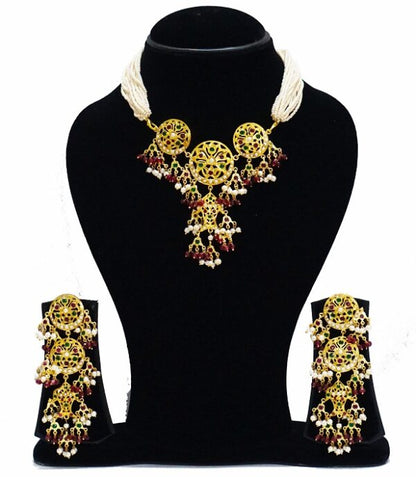 Aari Chick Red Necklace Set
