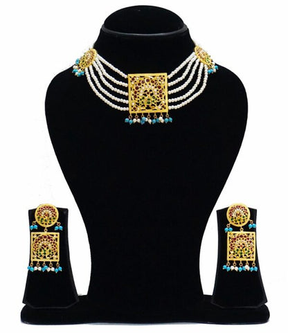Aari Square Turquoise Set