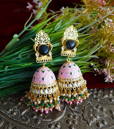 Alankar Pink Jhumki