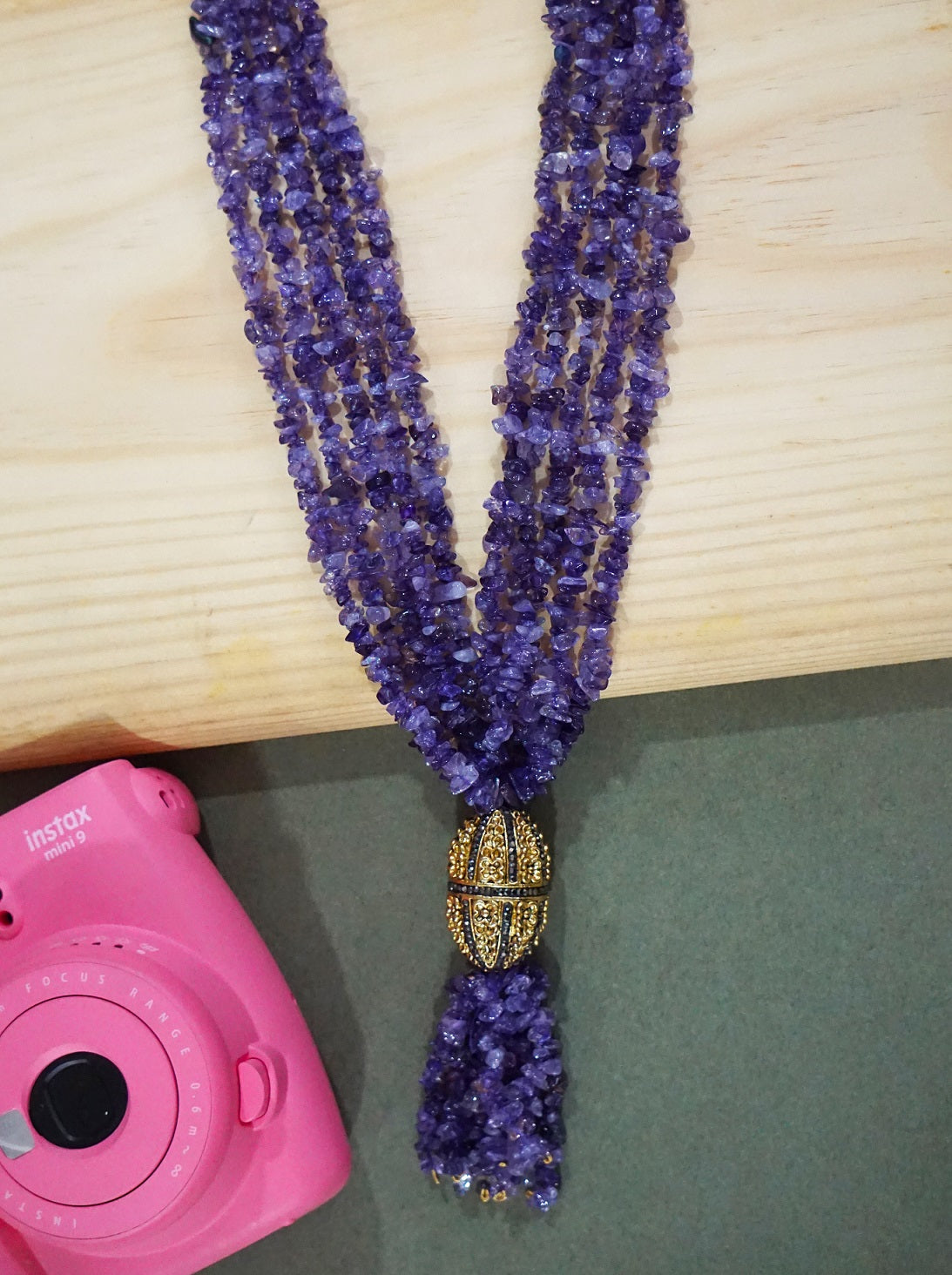 Amethyst Tie Necklace