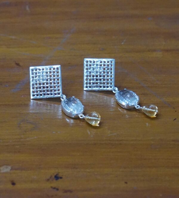 Interweave Citrine Earring