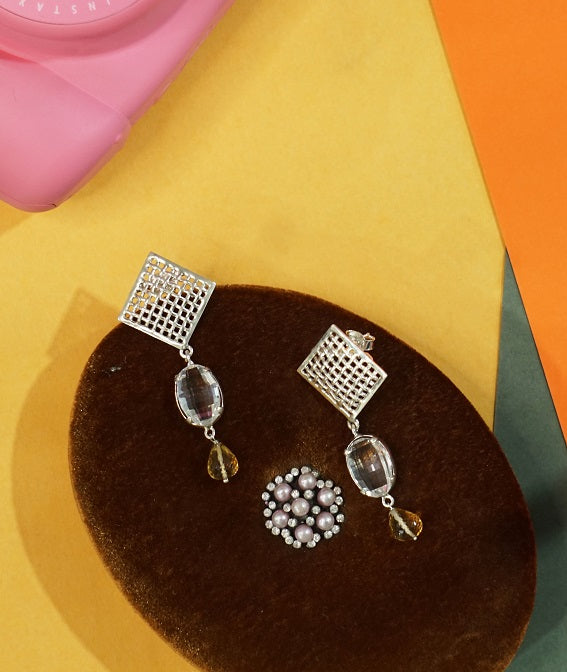 Interweave Citrine Earring