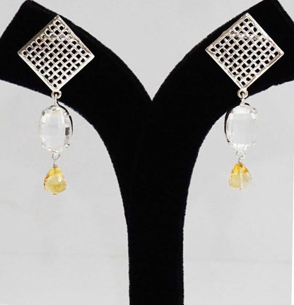 Interweave Citrine Earring