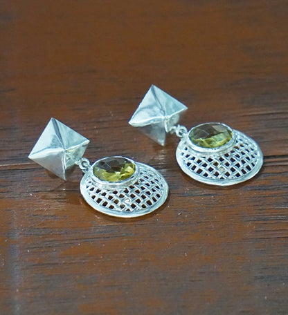 Interweave Round Citrine Earring