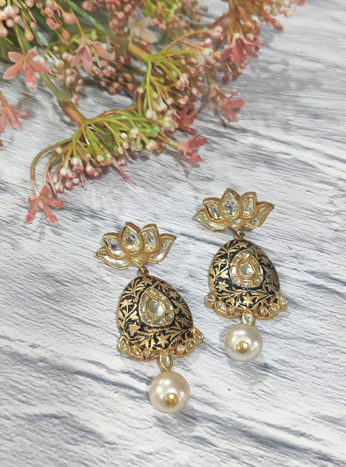 Antique Black Bridal Dangler