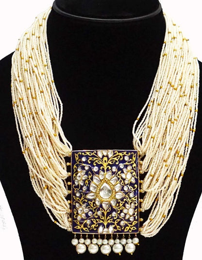 Blue Meenakari Bridal Necklace Set