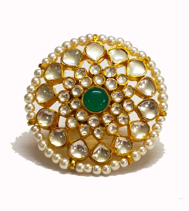 Green Round Bridal Ring