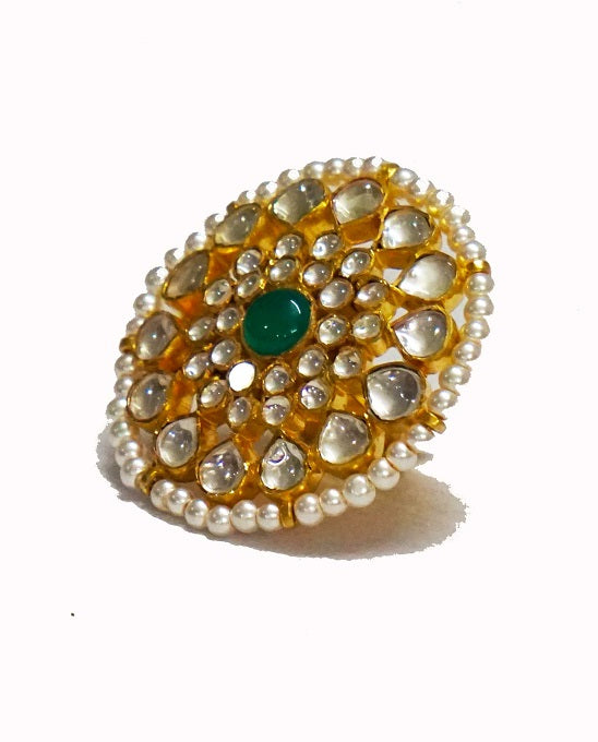 Green Round Bridal Ring