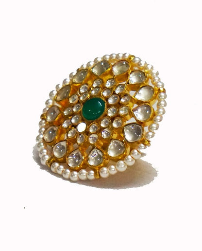 Green Round Bridal Ring