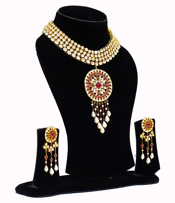 Red Kundan Bridal Set