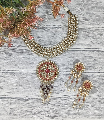 Red Kundan Bridal Set