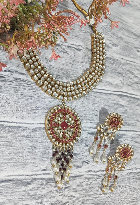 Red Kundan Bridal Set
