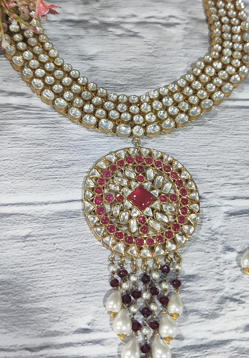 Red Kundan Bridal Set