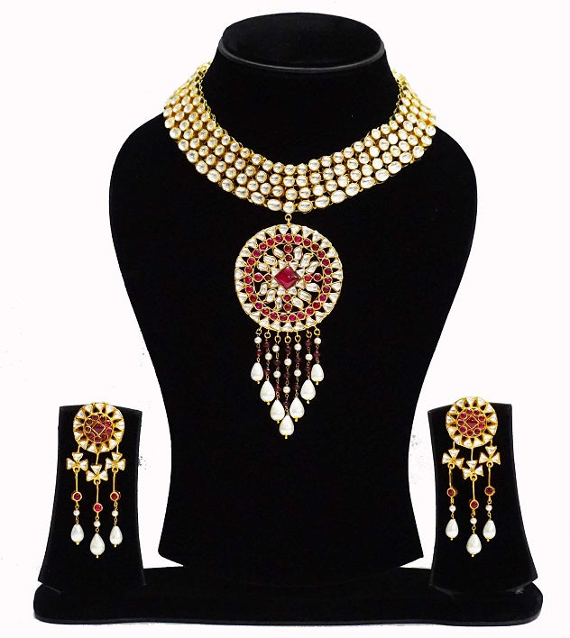 Red Kundan Bridal Set