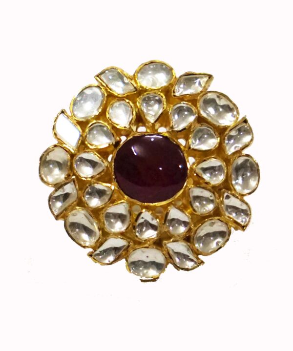 Red Stone Bridal Ring