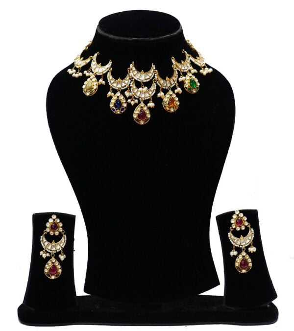 Navratna Bridal Necklace Set