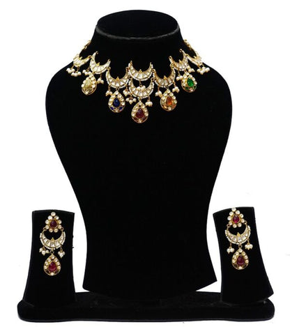 Navratna Bridal Necklace Set