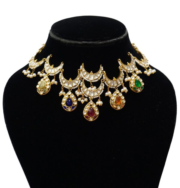 Navratna Bridal Necklace Set