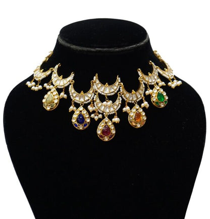 Navratna Bridal Necklace Set