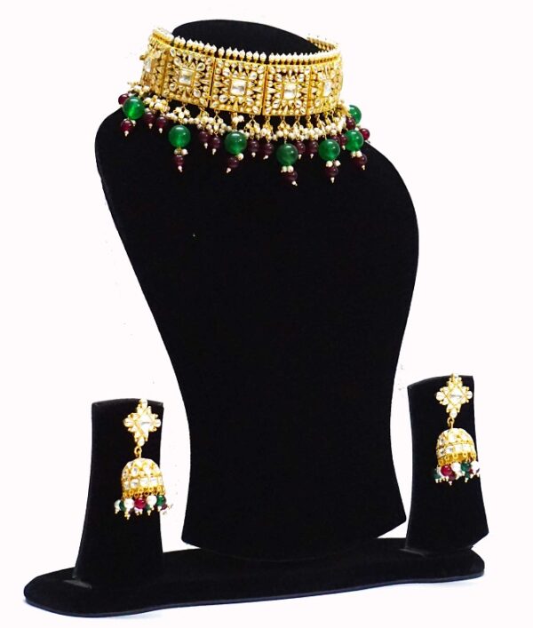 Red Green Bridal Chokar Set