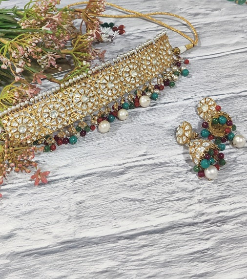 Color Bridal Chokar Set