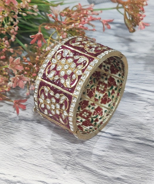 Red Kundan Bridal Bangle