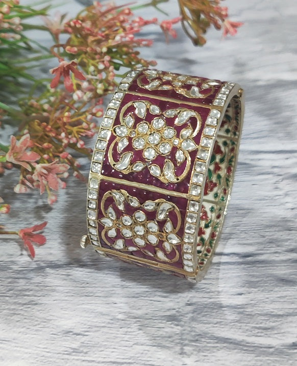 Red Kundan Bridal Bangle