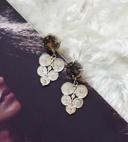 Druzy Spiral Dangler