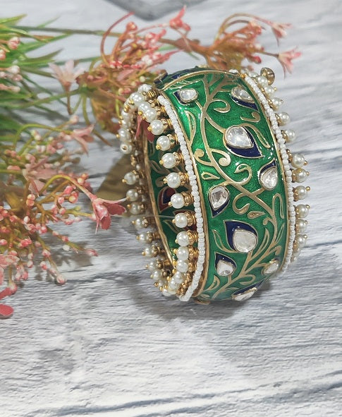 Green Meenakari Bridal Bangle